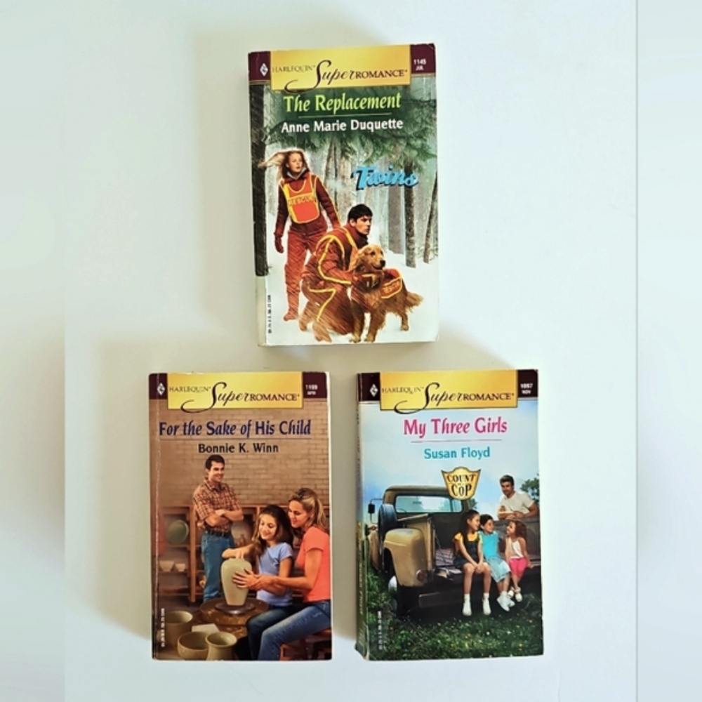 Lot of 3 Harlequin SuperRomance Paperback Books Published 2002, 2003, 2004